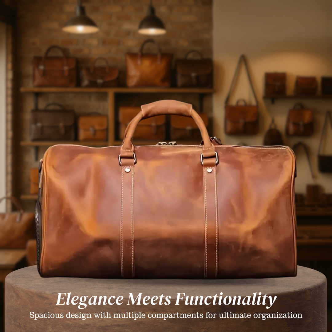 Callahan | Premium Leather Travel Duffel Bag