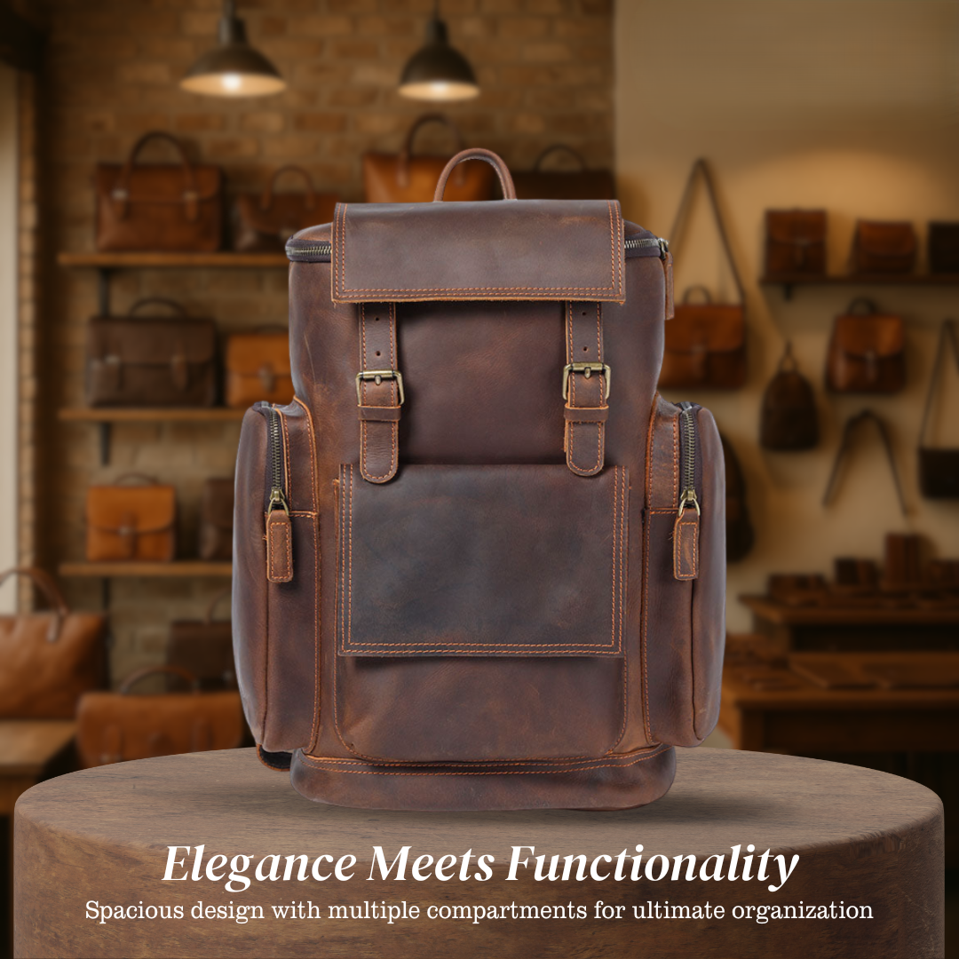 Ellison | Leather Laptop Backpack for Everyday Commute