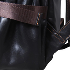 Griffin | Men's Black Leather Backpack for Work and Travel
