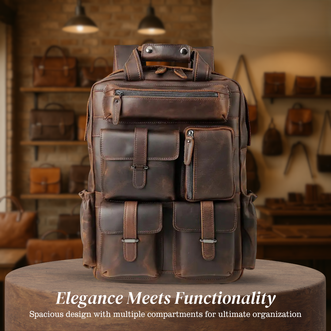 Ruben | Multi-Pocket Leather | Backpack