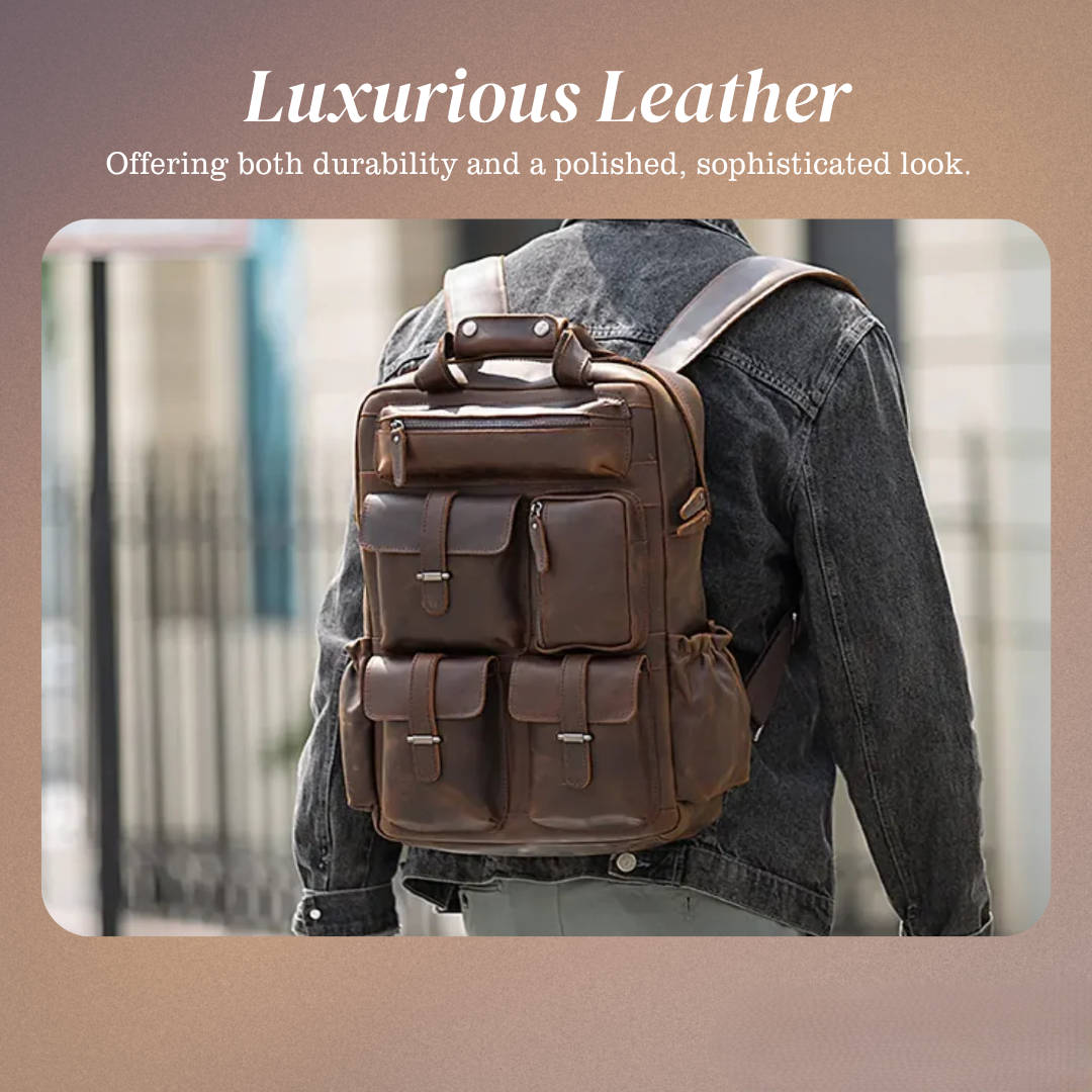 Ruben | Multi-Pocket Leather | Backpack