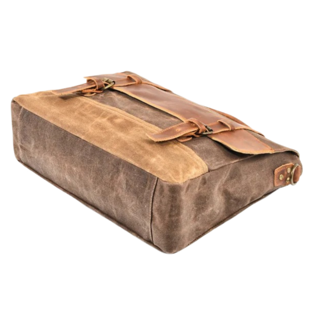 Kevin | Sturdy Canvas Leather | Messenger Bag