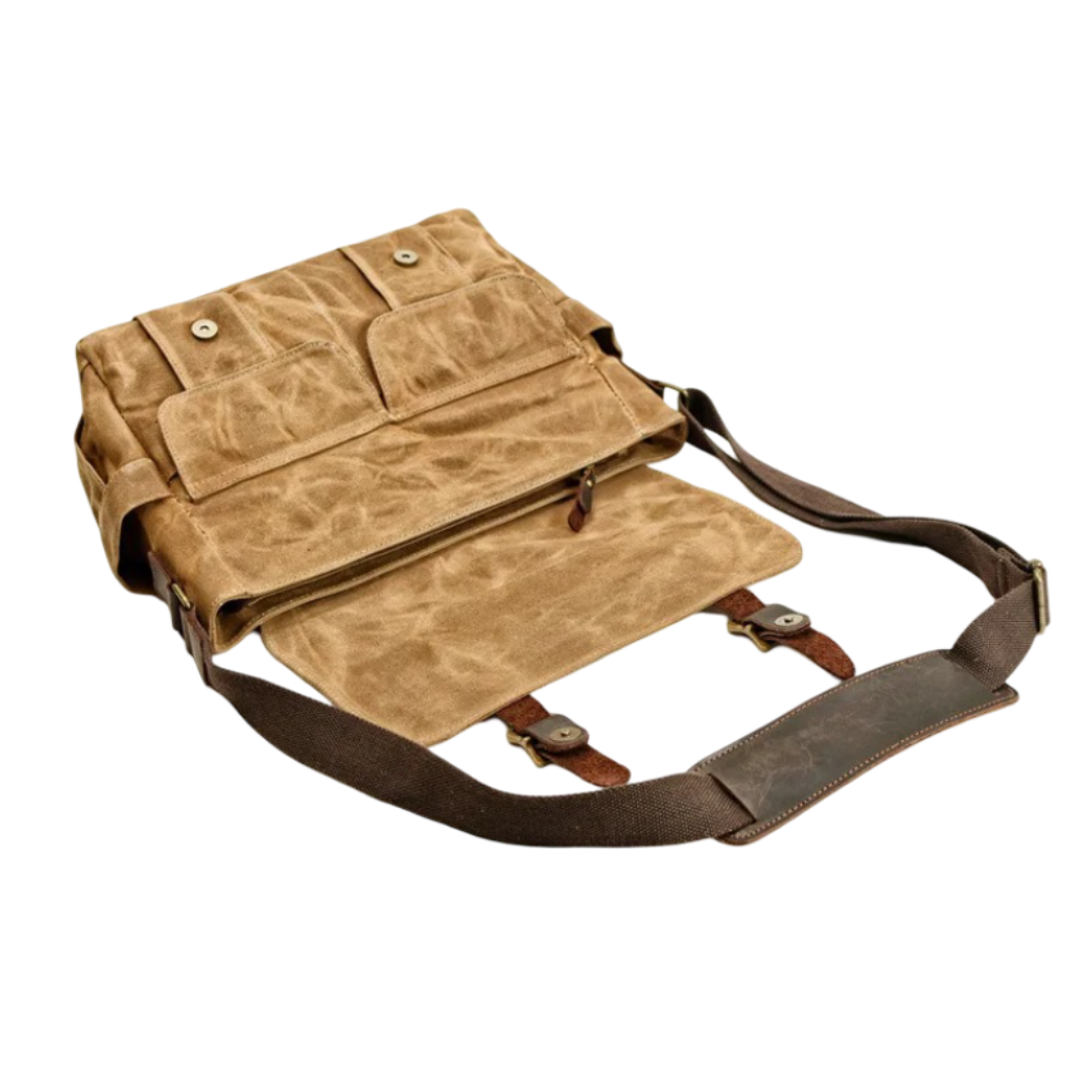 Lester | Retro Textured Canvas Leather | Shoulder Bag