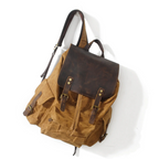 Joey | Classic Waxed Canvas with Leather Flap | Backpack