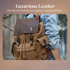 Joey | Classic Waxed Canvas with Leather Flap | Backpack