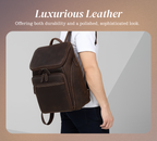 Laurent | Classic Leather with Front Pocket | Backpack