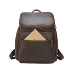 Laurent | Classic Leather with Front Pocket | Backpack