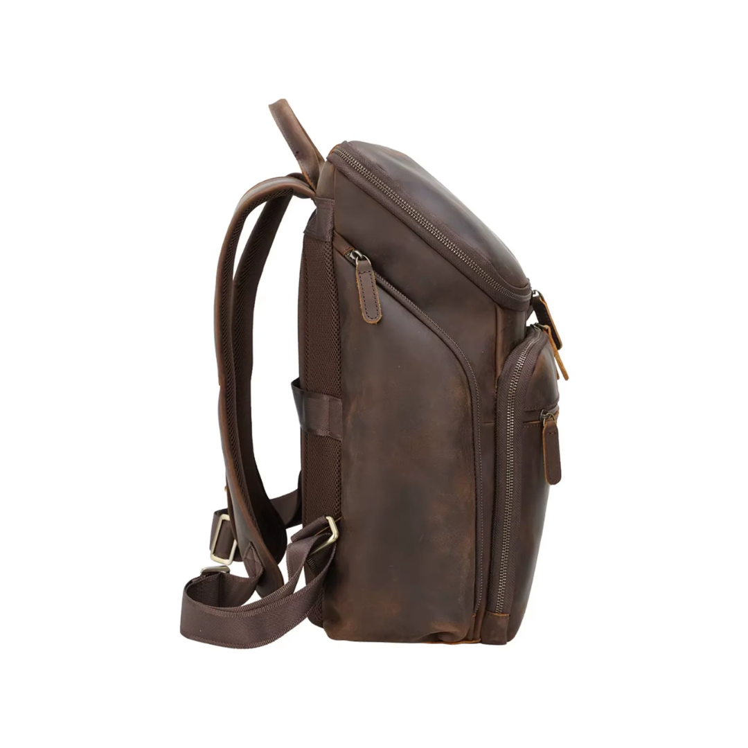 Laurent | Classic Leather with Front Pocket | Backpack