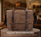 Clark | Vintage Waxed Canvas Leather Straps | Messenger bag