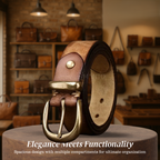 Luca | Retro Belt with Gold Buckle