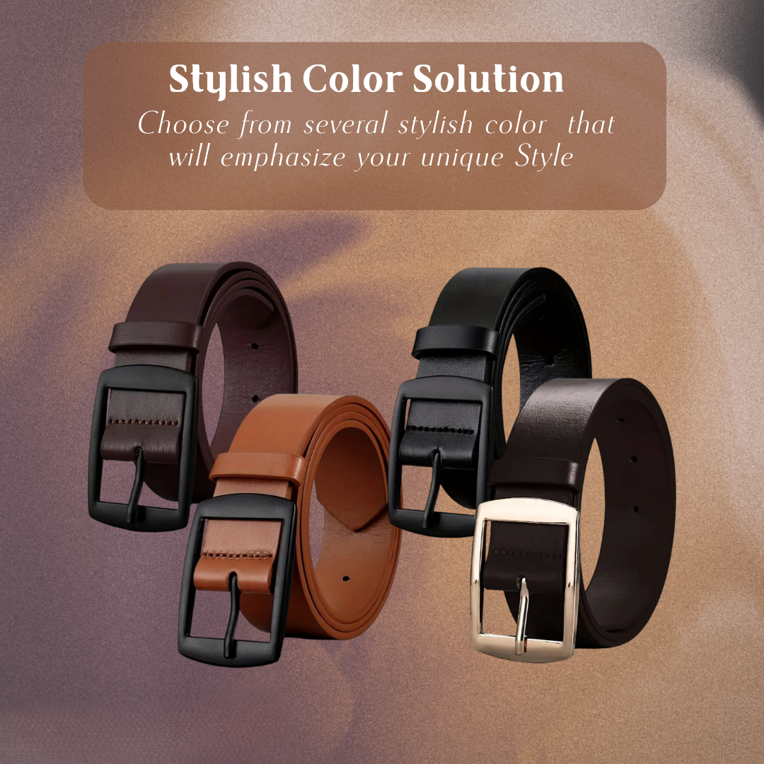 Milan | Everyday Belt with Square Alloy Buckle