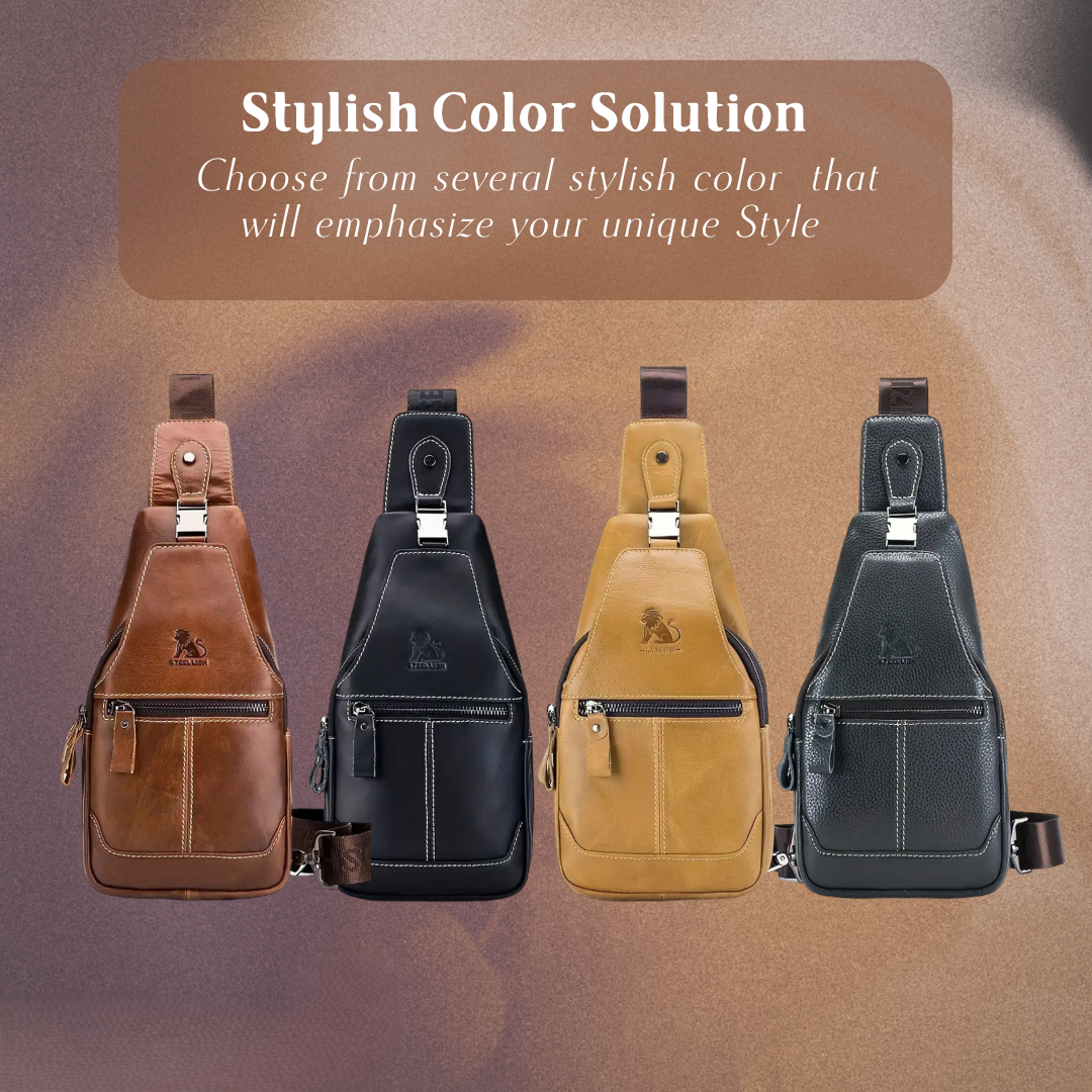 Callum | Leather Crossbody Chest Bag for Men