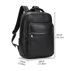 Everett | Genuine Top‑Grain Leather Laptop Backpack