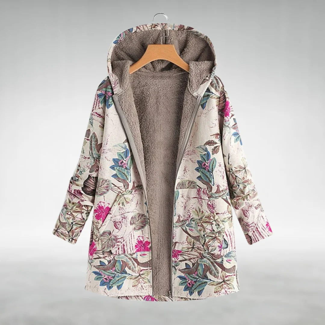Mira - Stylish Floral Fleece Jacket