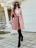 Winslet-Double-Breasted Trench Coat with Revers Collar