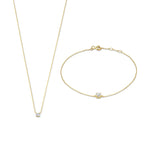 Cléa Moissanit Stein Set | Gold