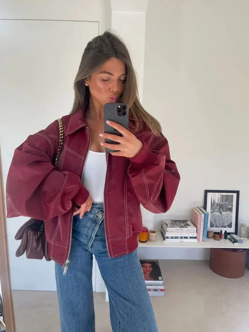 Orla-Oversized Contrast Jacket