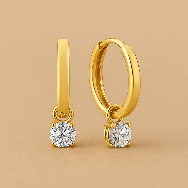 Larmes de Lune Earrings Set in Gold