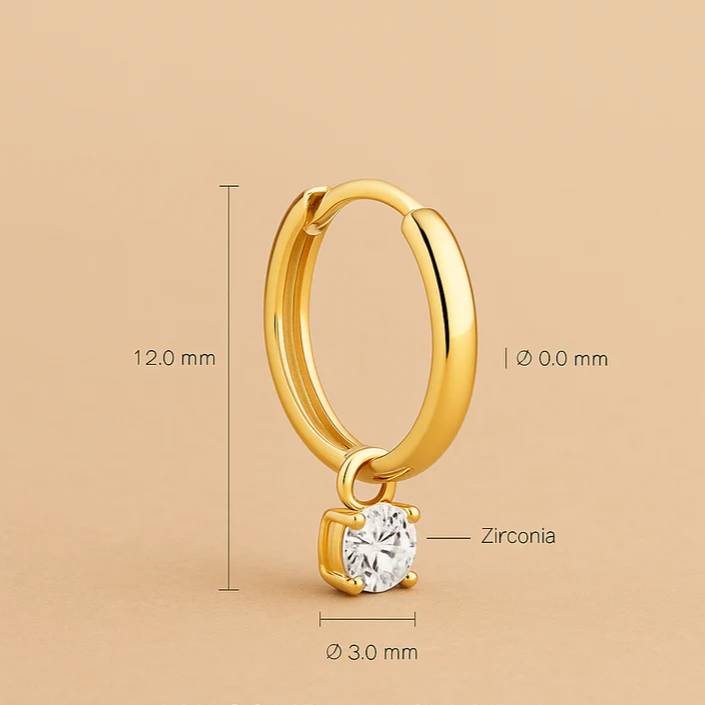 Larmes de Lune Earrings Set in Gold