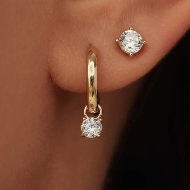 Larmes de Lune Earrings Set in Gold