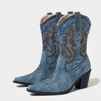 Veloria Denim Ankle Boots