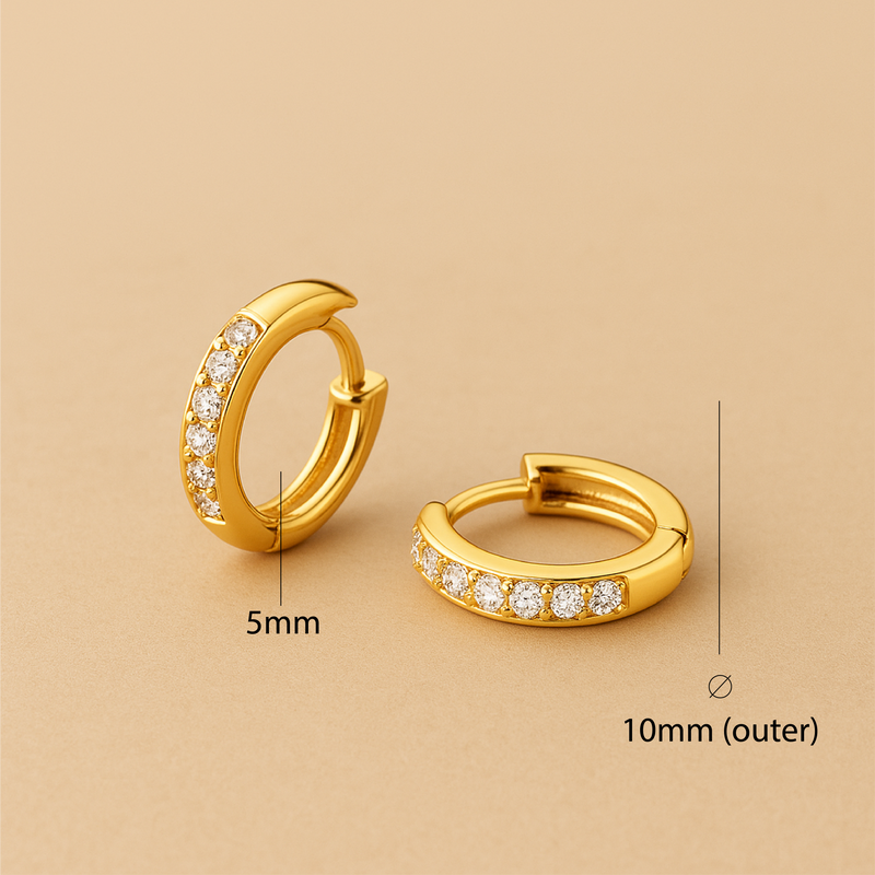 Jules Mini Hoop Earrings in Gold